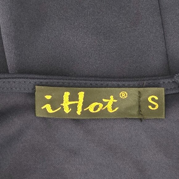 NWOT | Navy Blue Sleeveless Ruched Side Slit Bodycon Midi Dress | Small - Picture 5 of 7